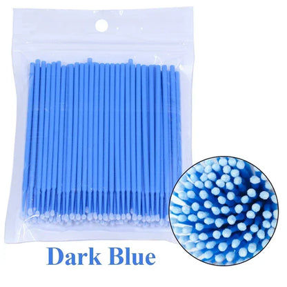 Cleaning Micro Cotton Brush Lash Extension 100Pcs Eyelash Swab