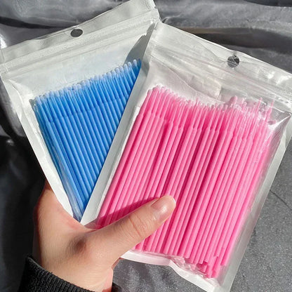 Cleaning Micro Cotton Brush Lash Extension 100Pcs Eyelash Swab