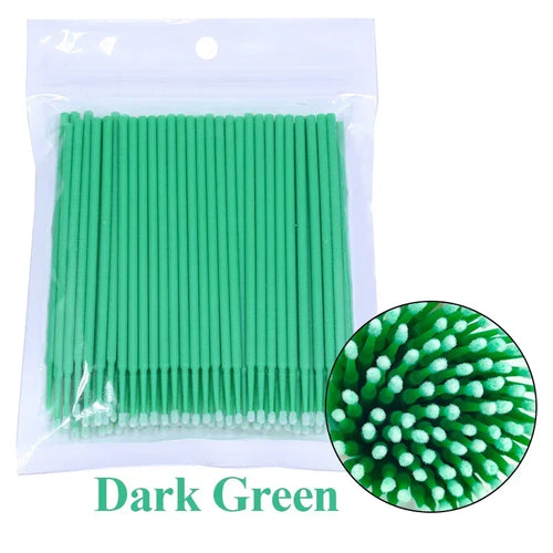 Cleaning Micro Cotton Brush Lash Extension 100Pcs Eyelash Swab
