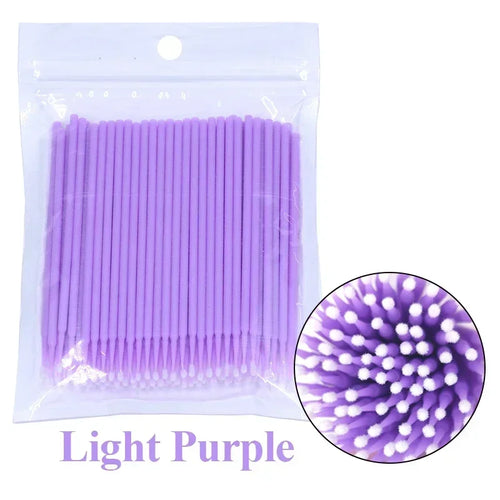 Cleaning Micro Cotton Brush Lash Extension 100Pcs Eyelash Swab