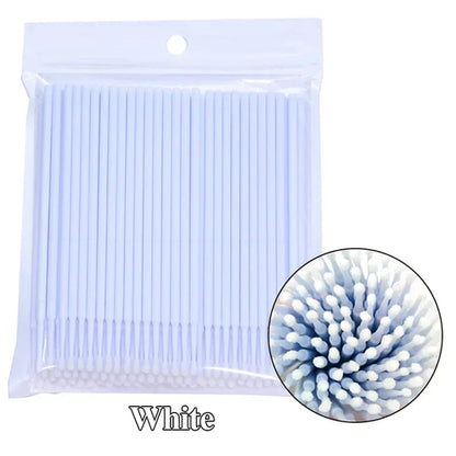 Cleaning Micro Cotton Brush Lash Extension 100Pcs Eyelash Swab